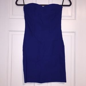 XS royal blue sweetheart neck dress
